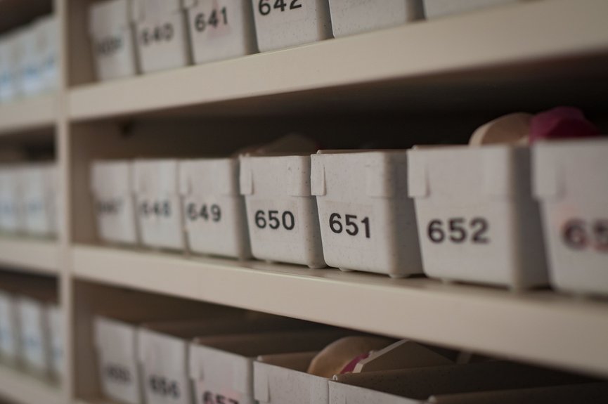 number registry archive identifiers listed
